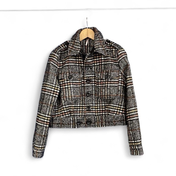 Free People Slouchy Plaid Jacket - Picture 2 of 7